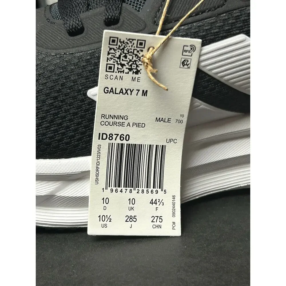 adidas Galaxy 7 Core Black White / Size 10.5 / Brand New!!